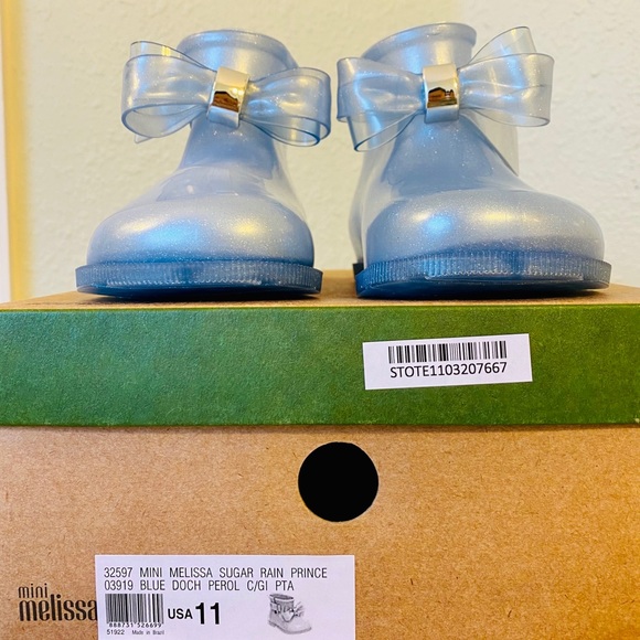 Mini Melissa Girl's Sugar Bow Rain Boots - Picture 13 of 13